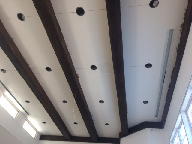 wooden beam ceiling