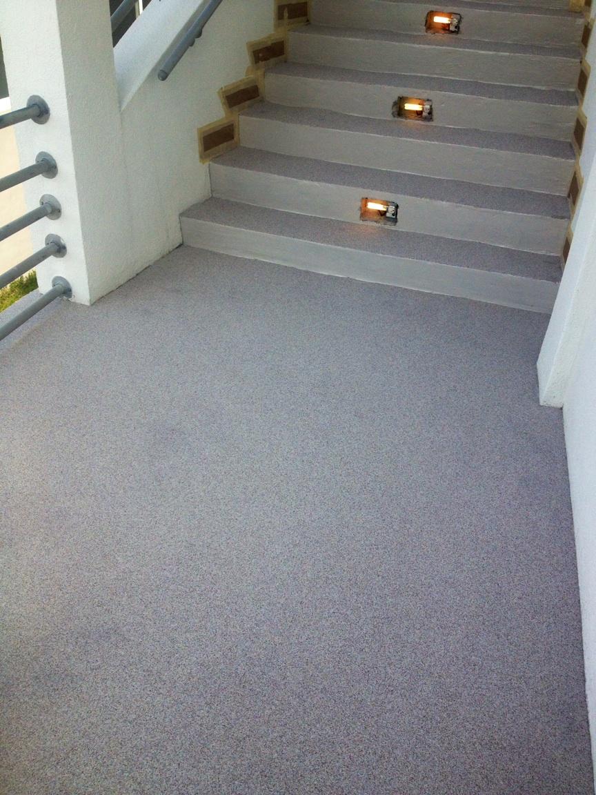 gray floor and stairs